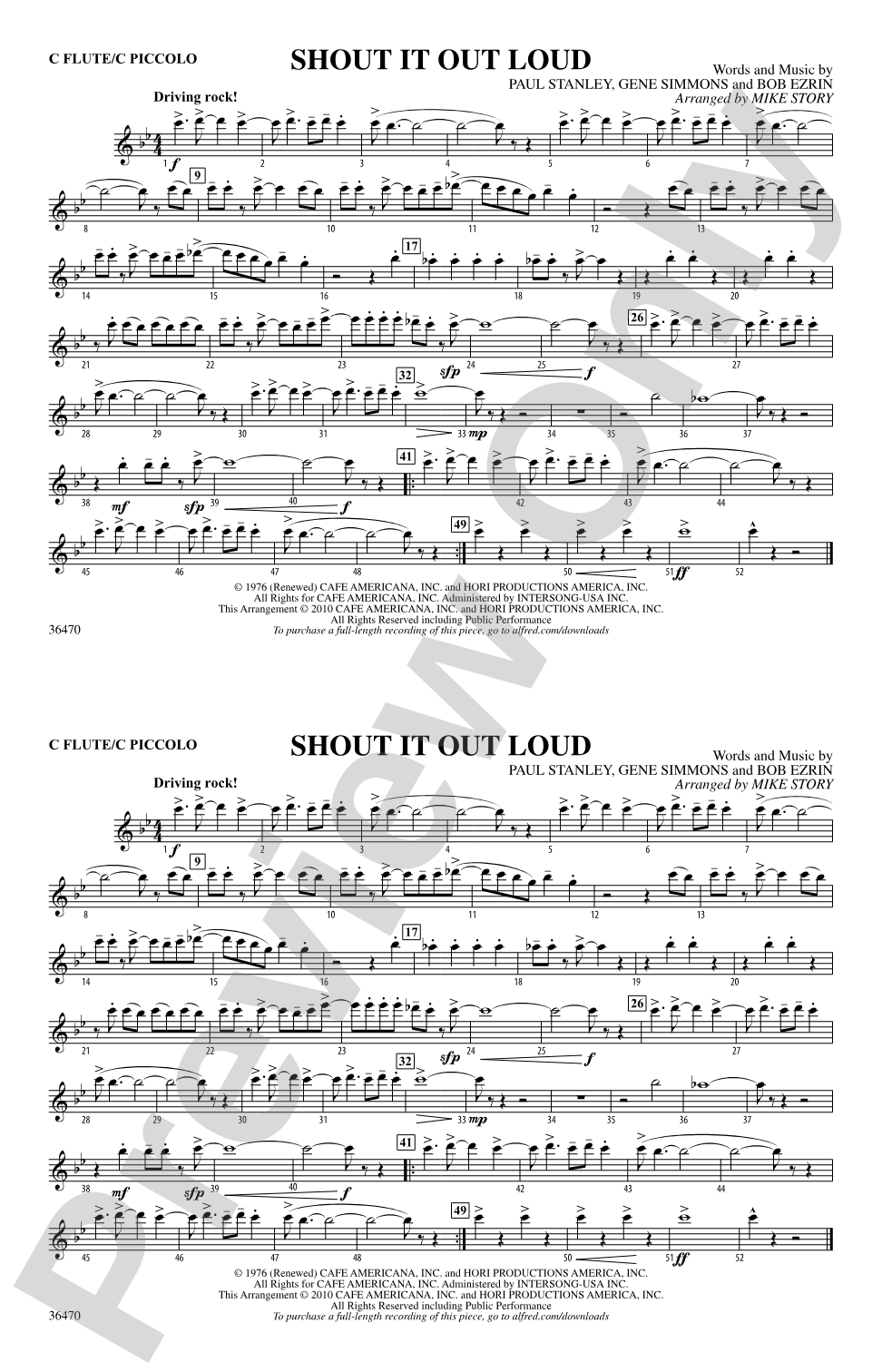 Shout It Out Loud: Flute