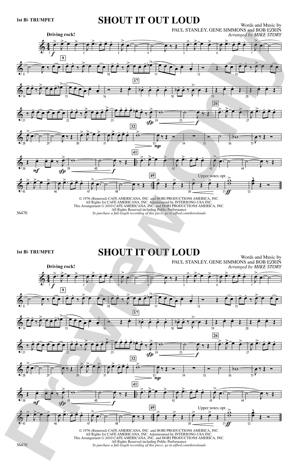 Shout It Out Loud: 1st B-flat Trumpet