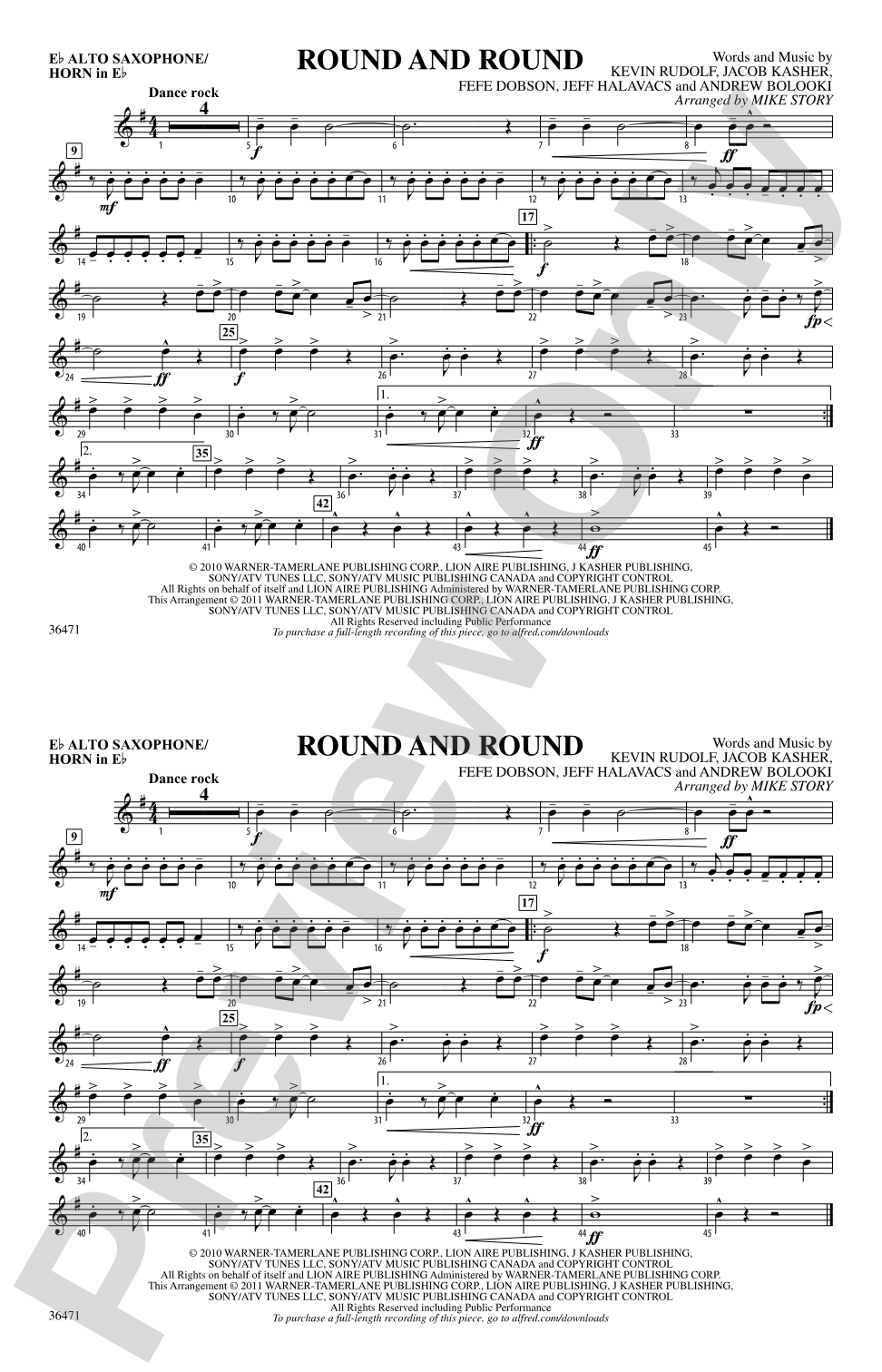 Round and Round: E-flat Alto Saxophone