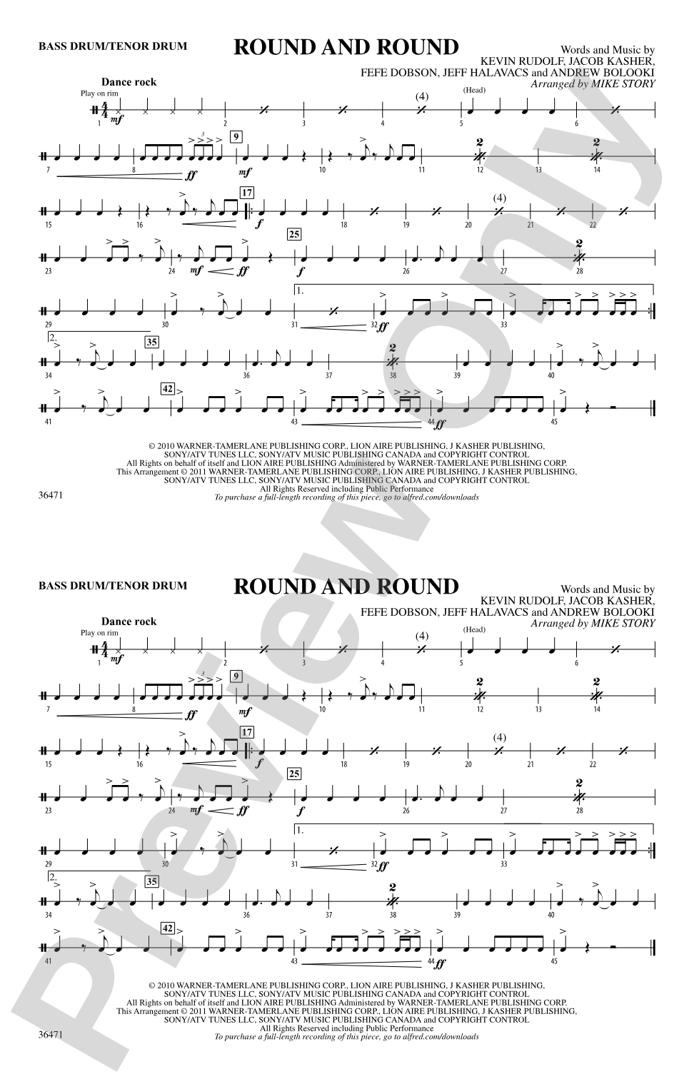 Round and Round: Bass Drum/Tenor Drum