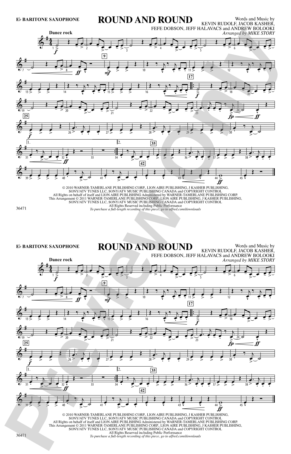 Round and Round: E-flat Baritone Saxophone