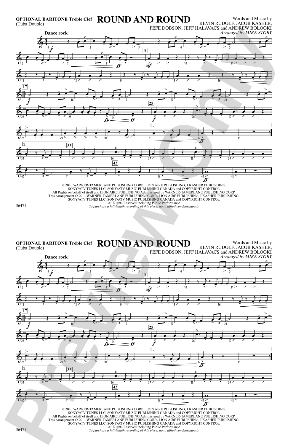 Round and Round: Optional Baritone T.C. (Tuba Double)