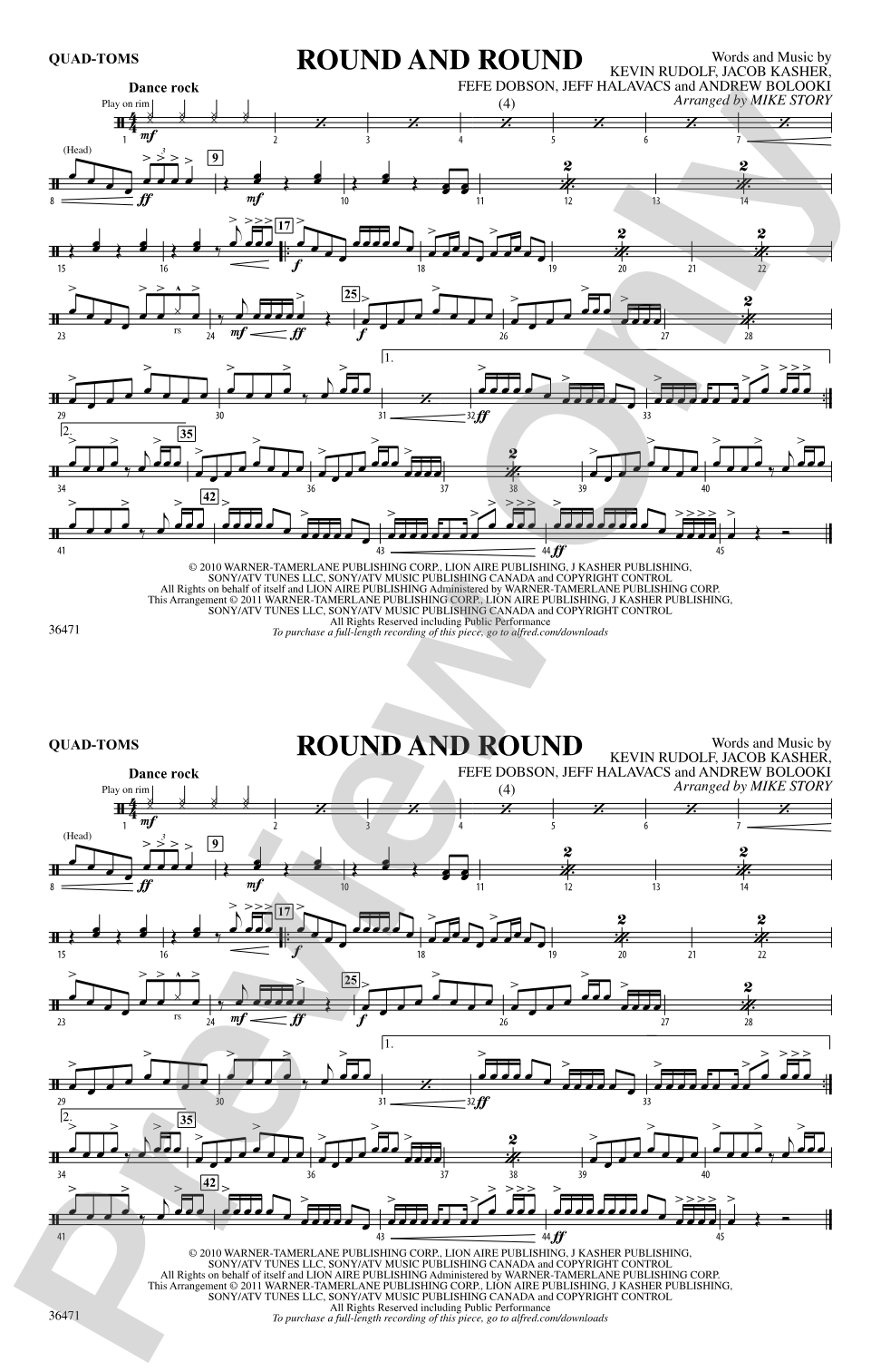 Round and Round: Quad-Toms