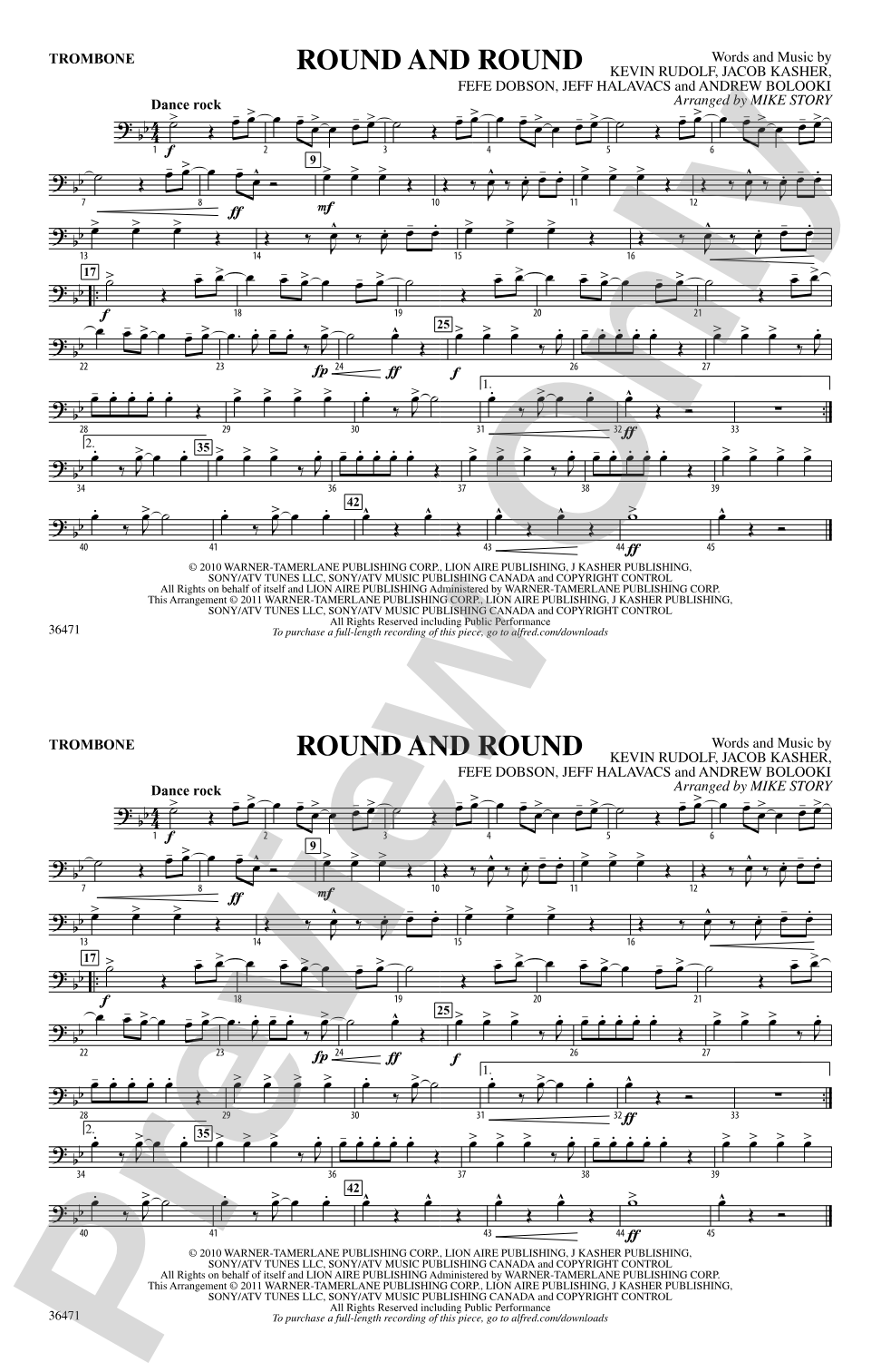 Round and Round: 1st Trombone