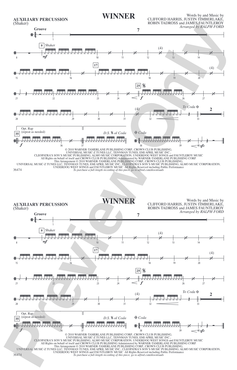 Winner: Auxiliary Percussion