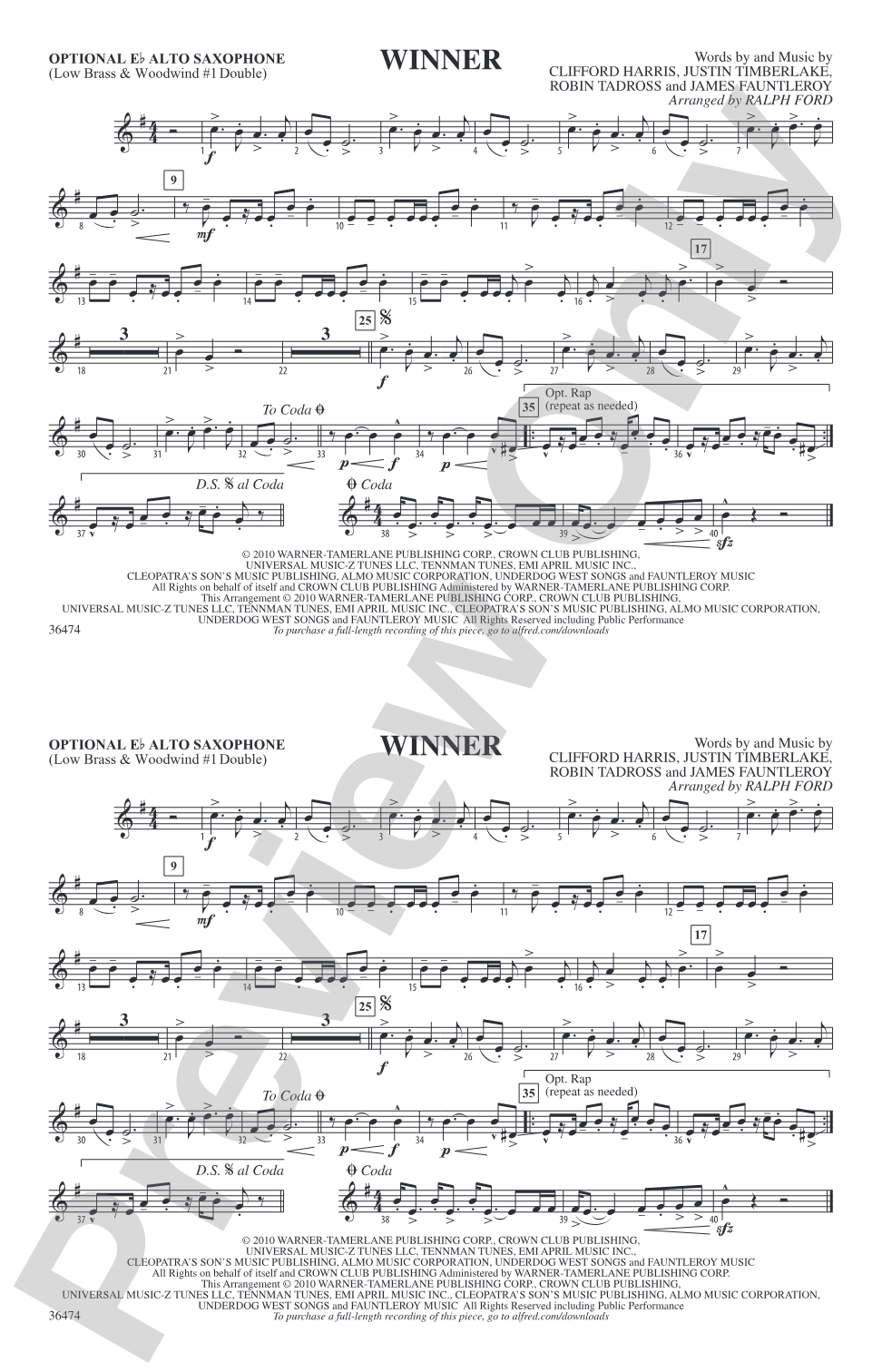 Winner: Optional Alto Sax