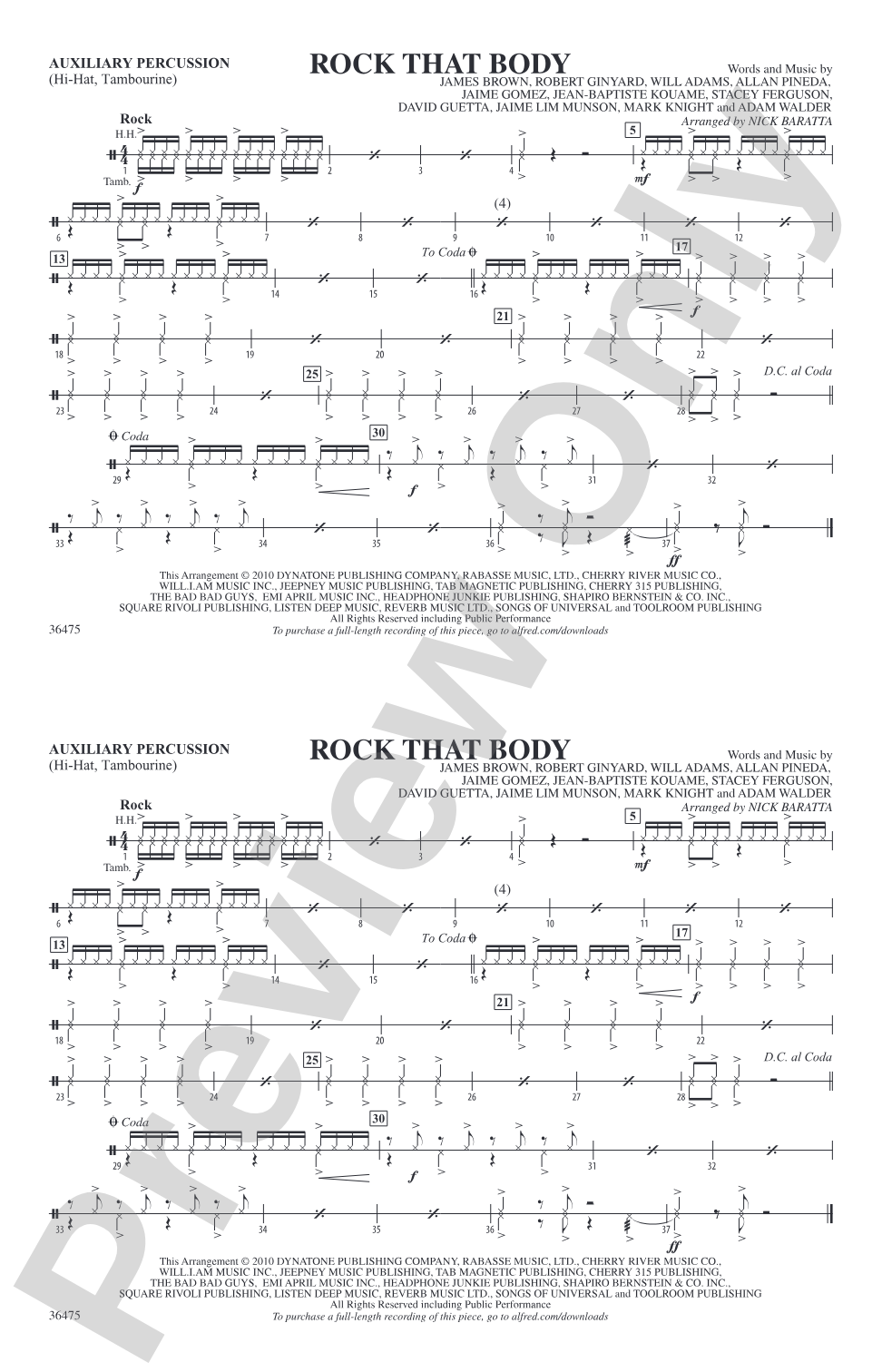 Rock That Body: Auxiliary Percussion