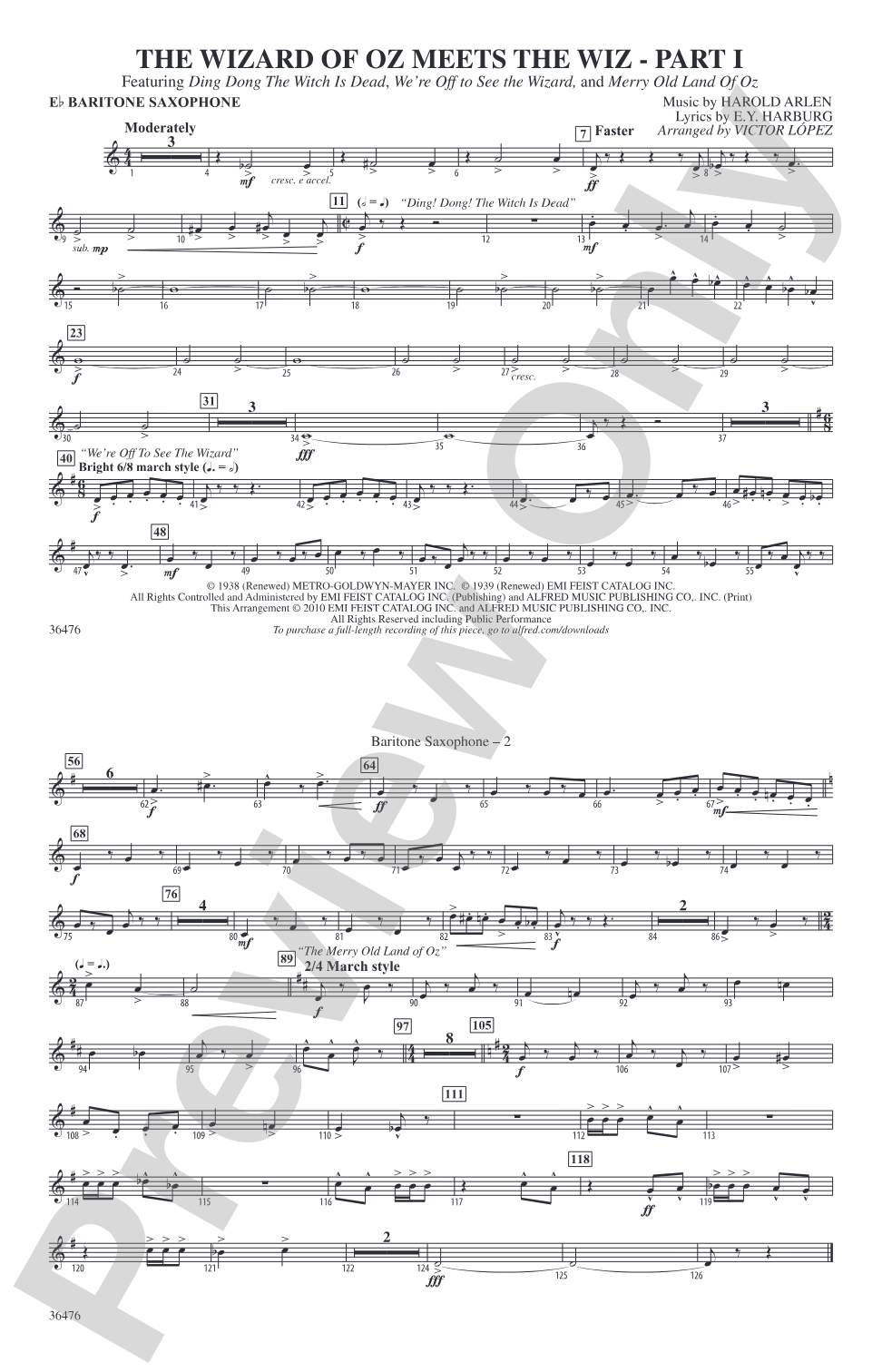 The Wizard of Oz Meets The Wiz, Part 1: E-flat Baritone Saxophone