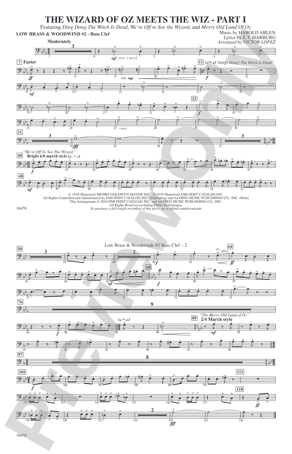 The Wizard of Oz Meets The Wiz, Part 1: Low Brass & Woodwinds #2 - Bass Clef