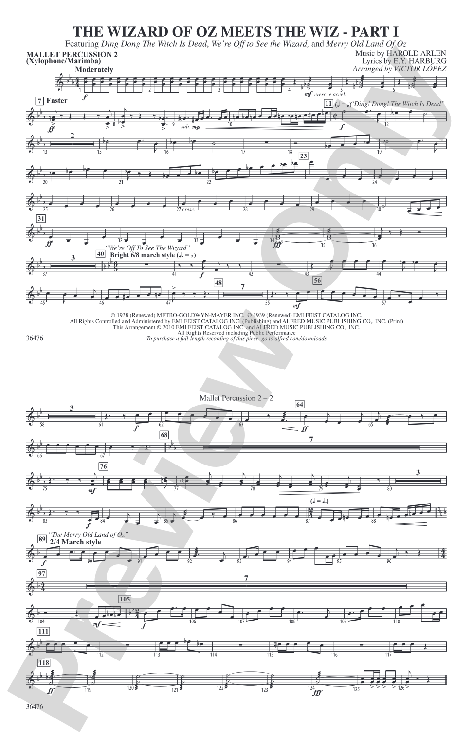 The Wizard of Oz Meets The Wiz, Part 1: 2nd Mallet Percussion