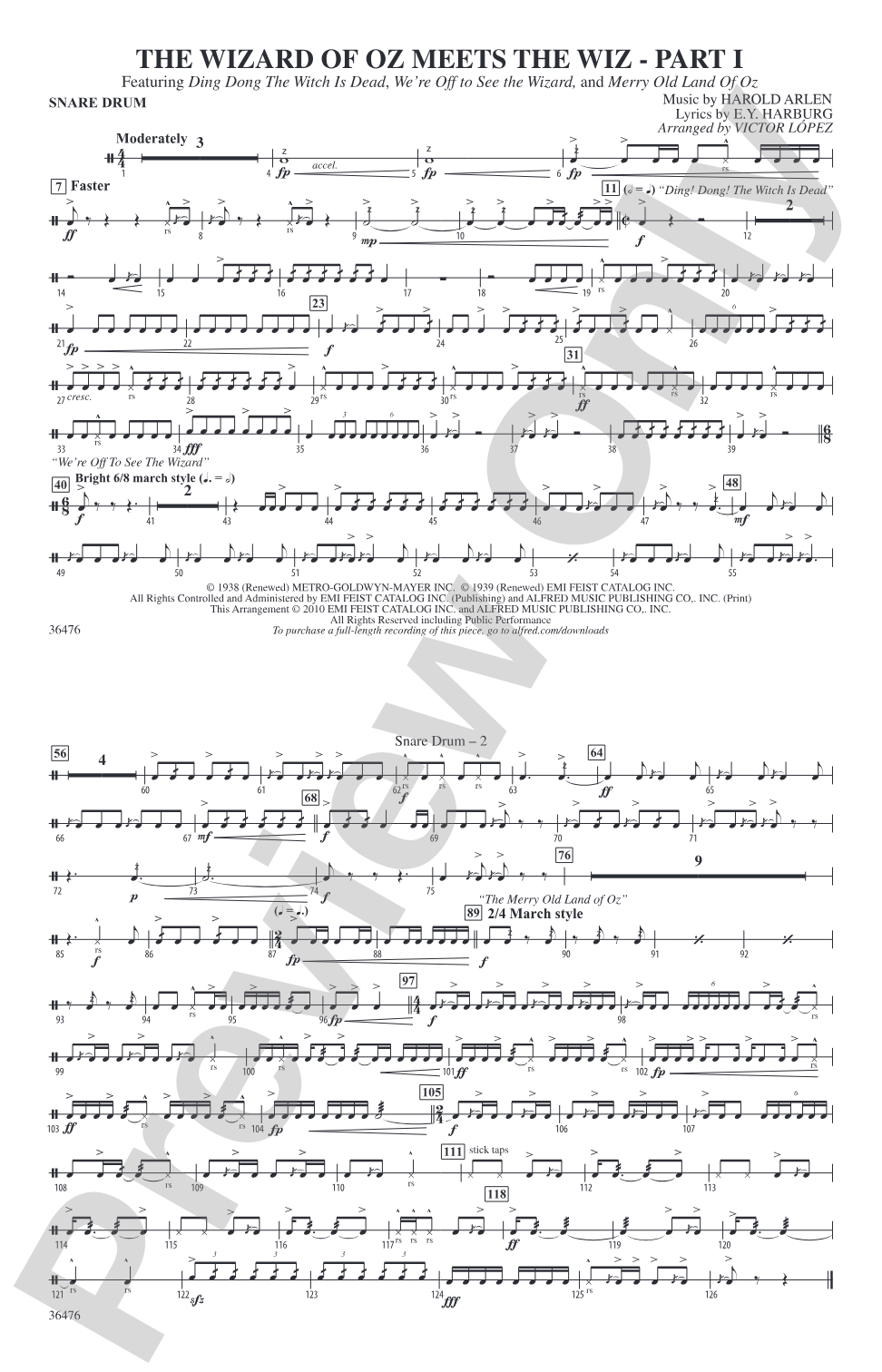 The Wizard of Oz Meets The Wiz, Part 1: Snare Drum