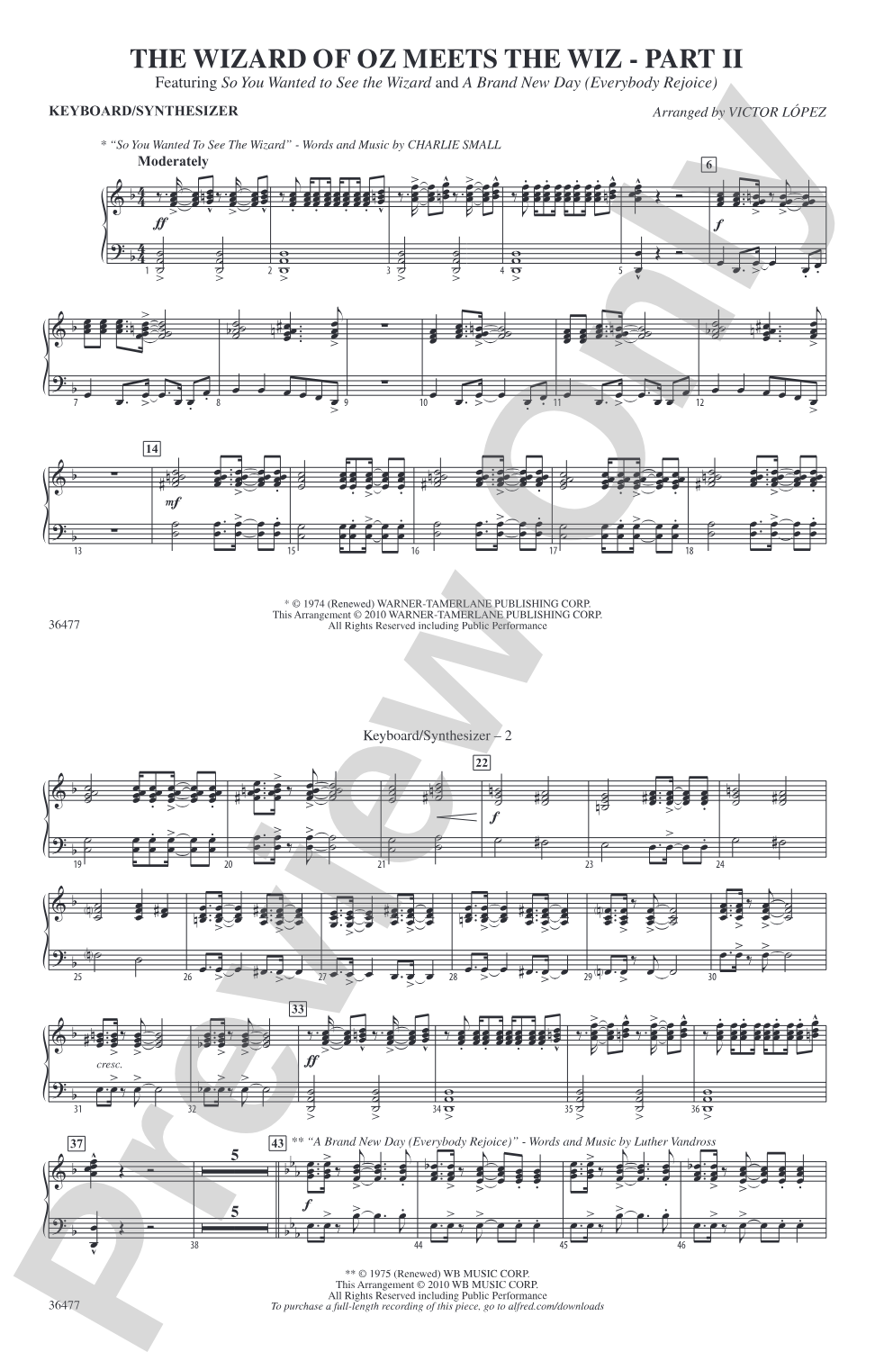 The Wizard of Oz Meets The Wiz, Part 2: Keyboard/Synthesizer