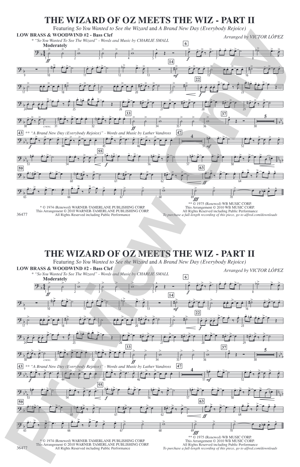 The Wizard of Oz Meets The Wiz, Part 2: Low Brass & Woodwinds #2 - Bass Clef