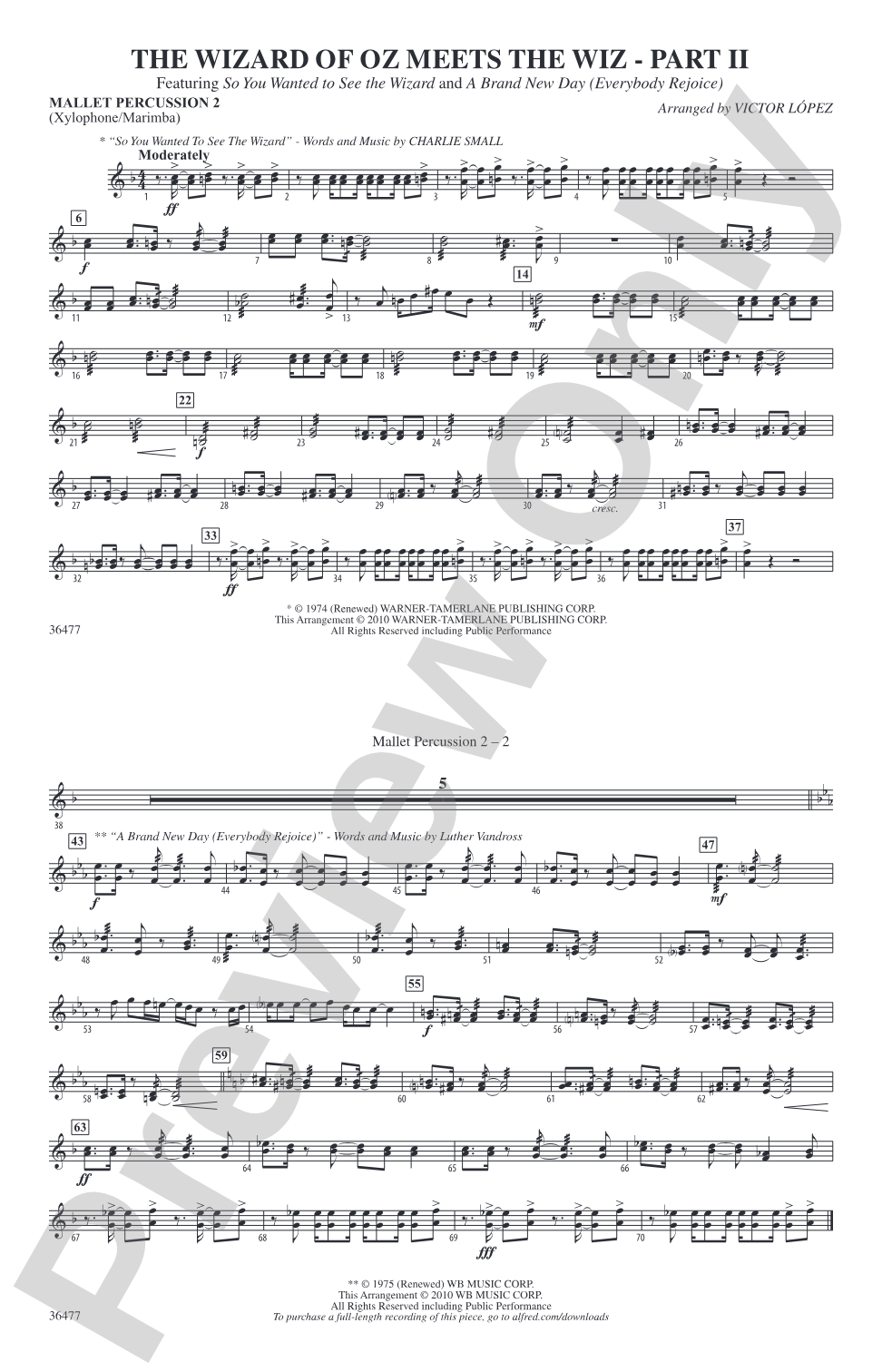 The Wizard of Oz Meets The Wiz, Part 2: 2nd Mallet Percussion