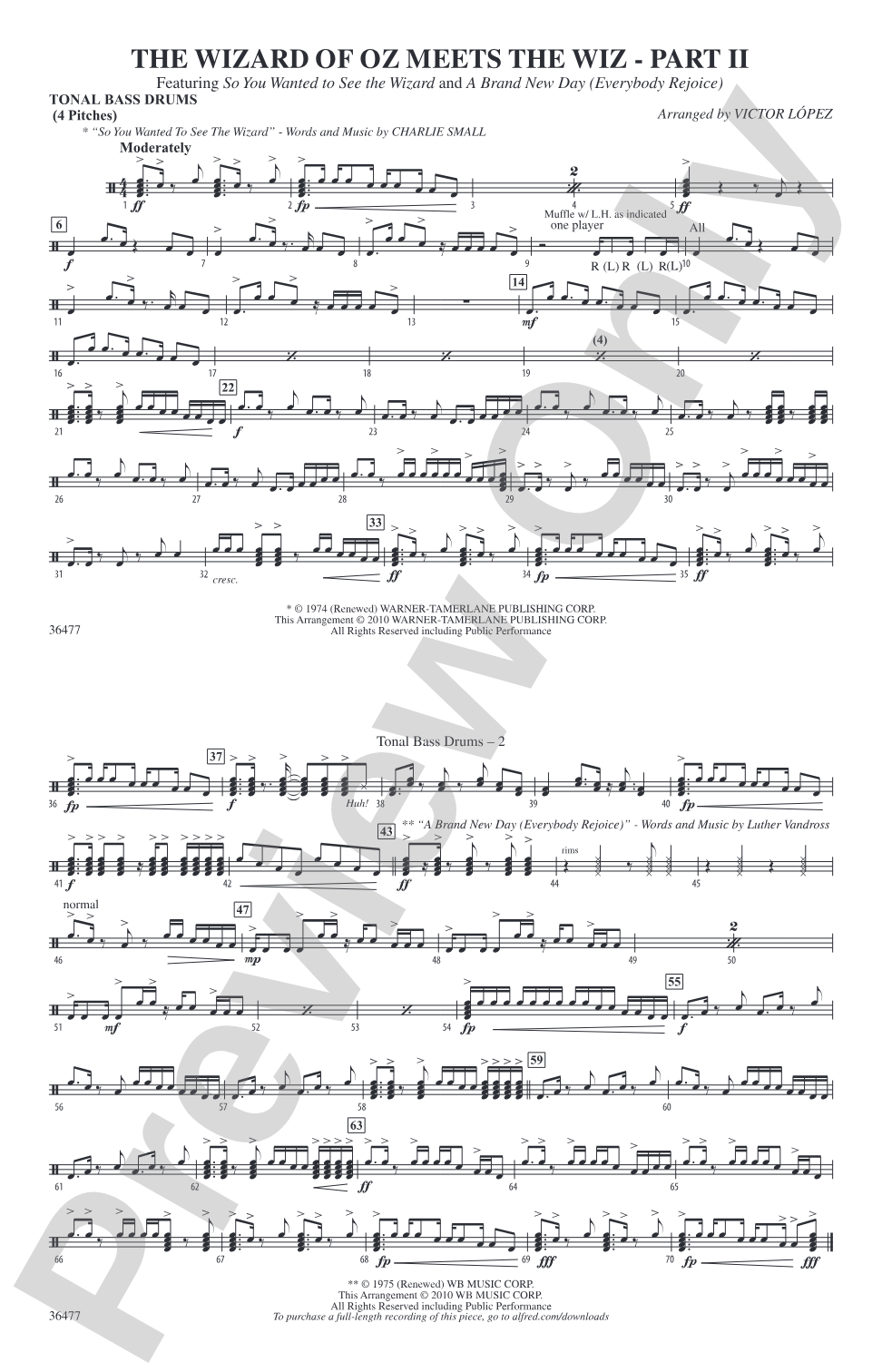 The Wizard of Oz Meets The Wiz, Part 2: Tonal Bass Drum