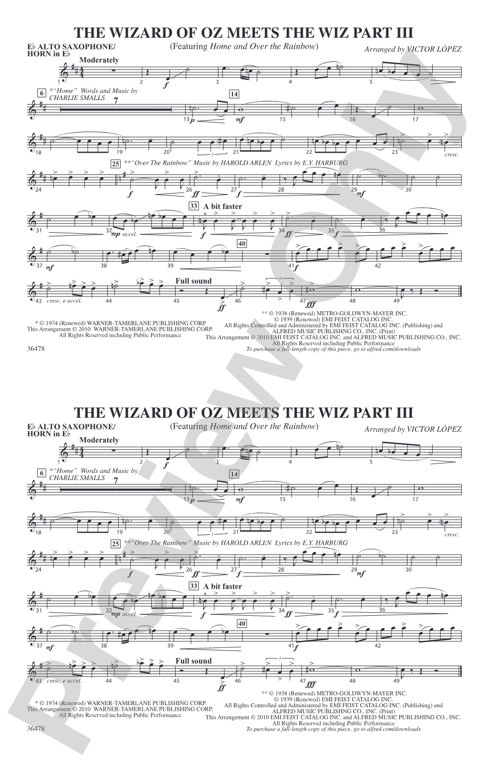 The Wizard of Oz Meets The Wiz, Part 3: E-flat Alto Saxophone