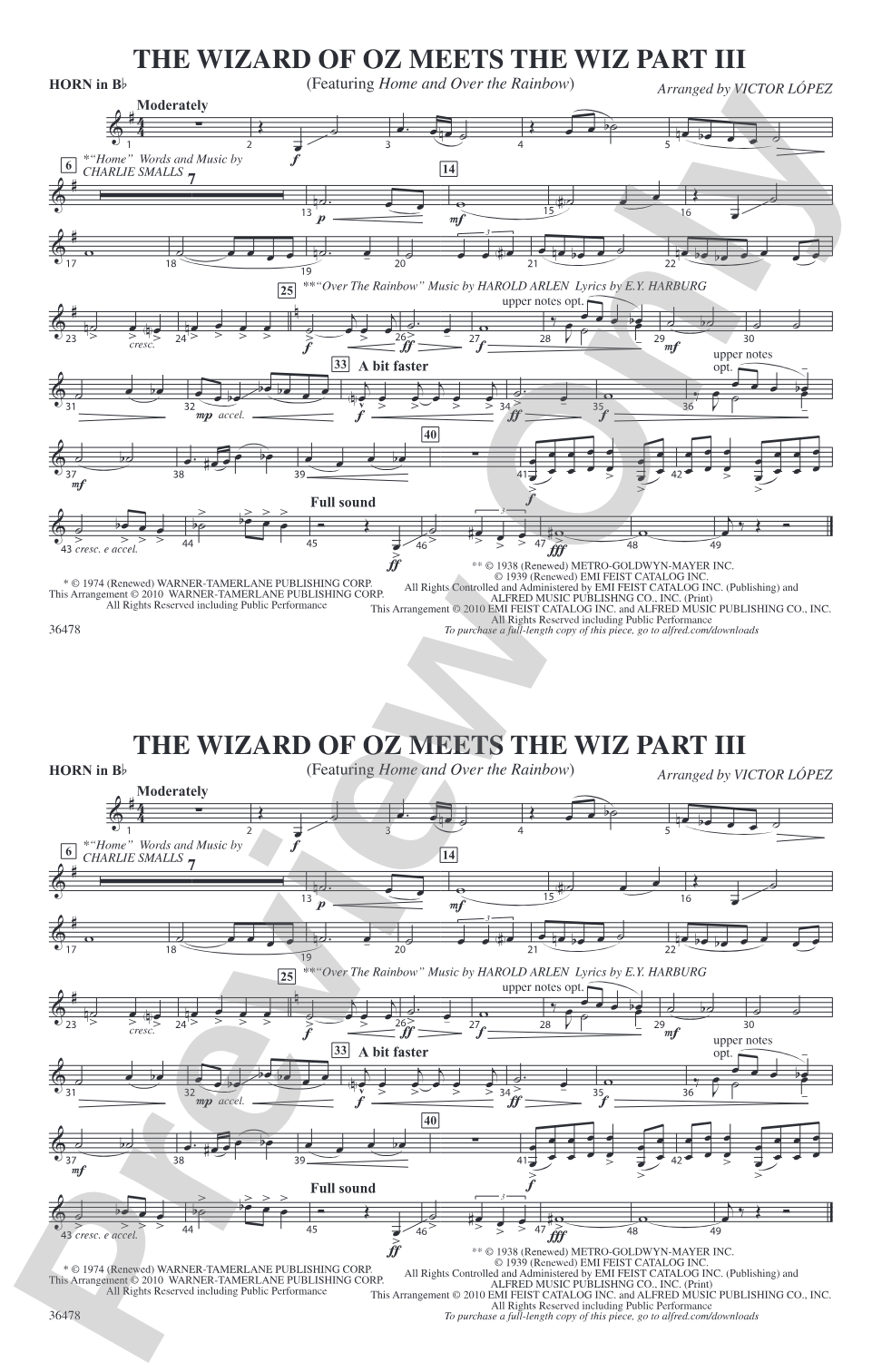 The Wizard of Oz Meets The Wiz, Part 3: Horn in B flat