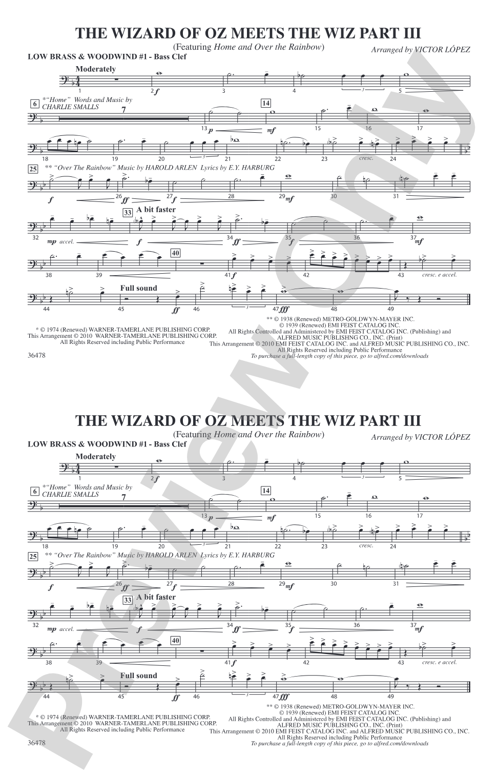 The Wizard of Oz Meets The Wiz, Part 3: Low Brass & Woodwinds #1 - Bass Clef