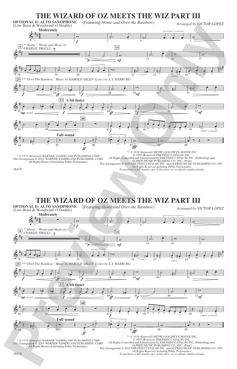 The Wizard of Oz Meets The Wiz, Part 3: Optional Alto Sax
