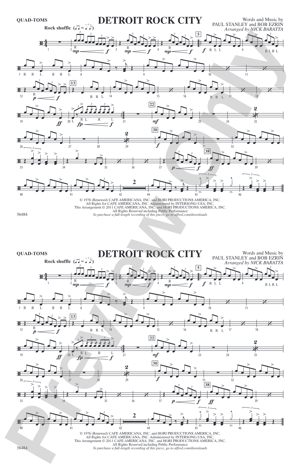 Detroit Rock City: Quad-Toms