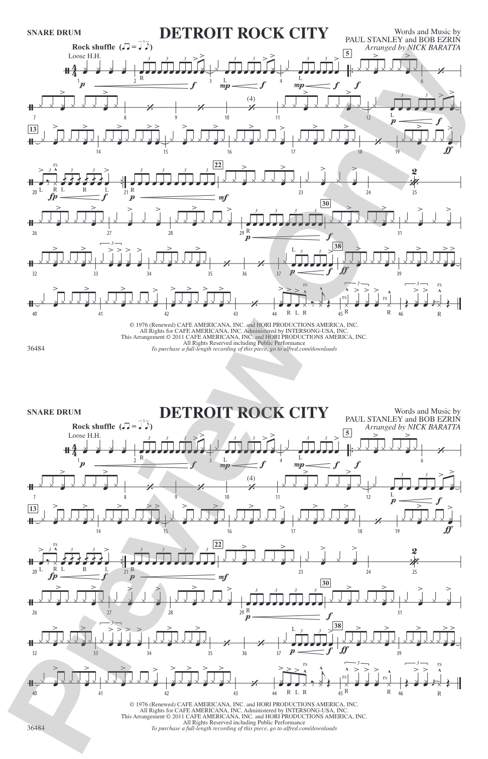 Detroit Rock City: Snare Drum