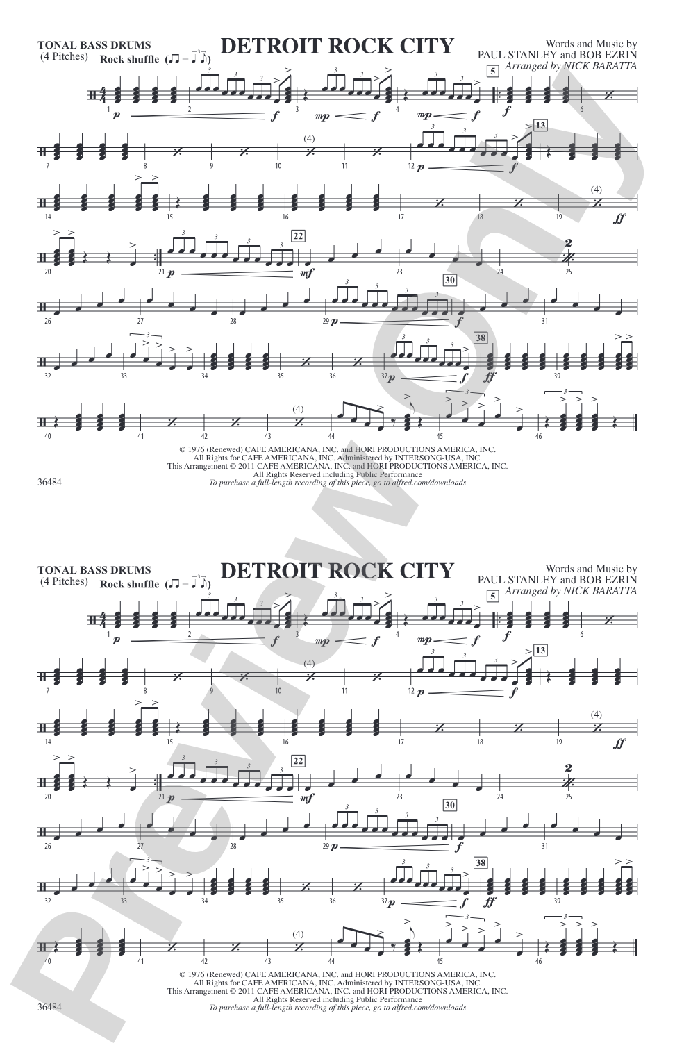 Detroit Rock City: Tonal Bass Drum