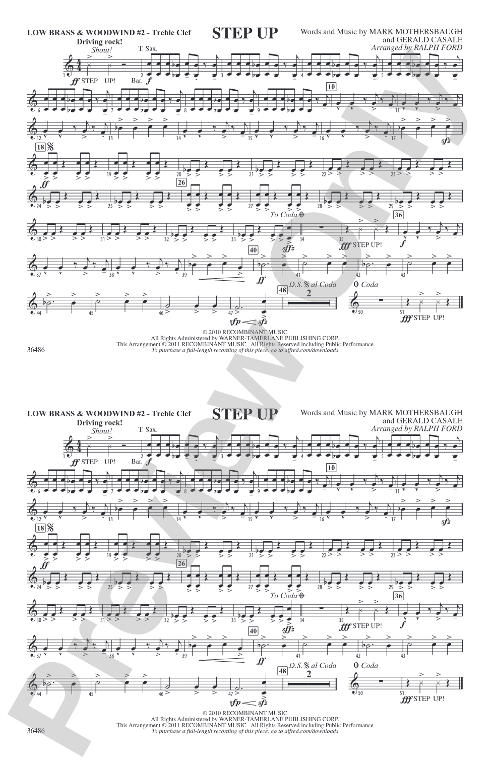 Step Up: Low Brass & Woodwinds #2 - Treble Clef
