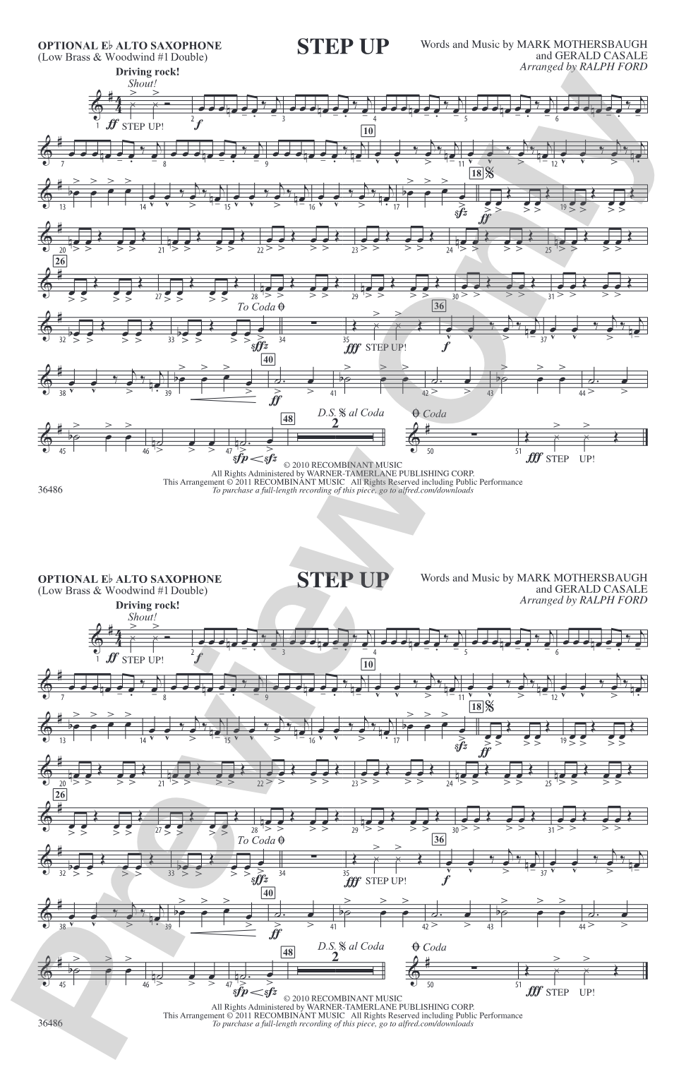 Step Up: Optional Alto Sax