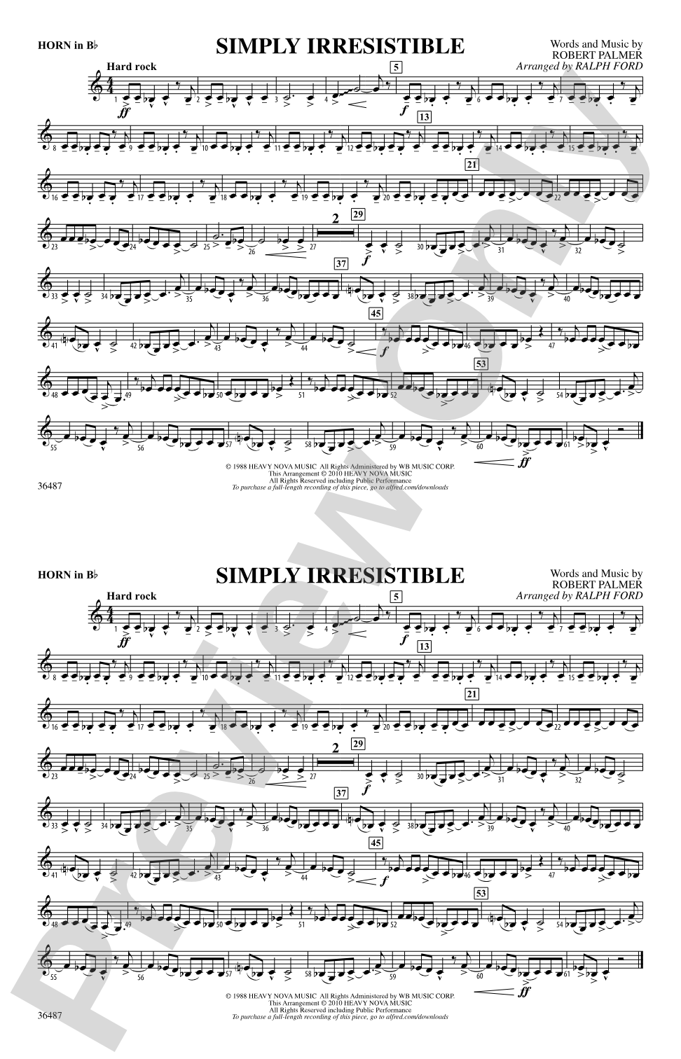 Simply Irresistible: Horn in B flat
