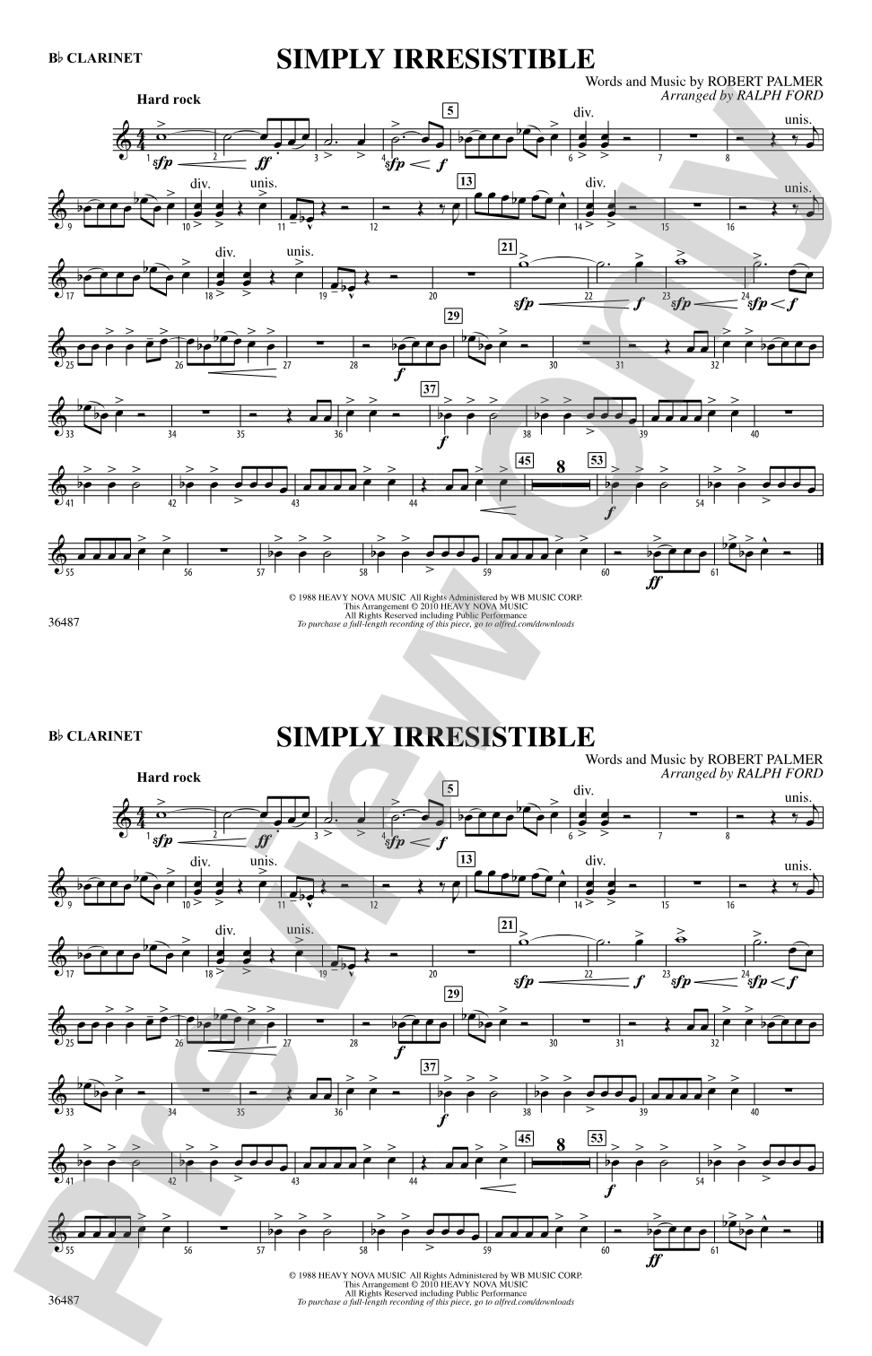 Simply Irresistible: 1st B-flat Clarinet