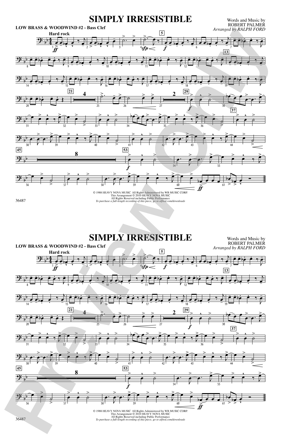 Simply Irresistible: Low Brass & Woodwinds #2 - Bass Clef