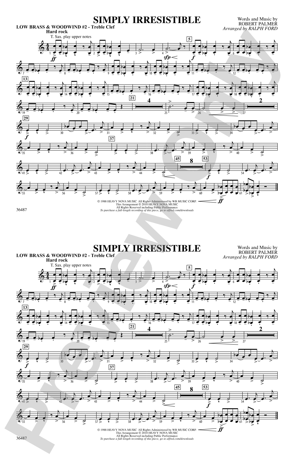 Simply Irresistible: Low Brass & Woodwinds #2 - Treble Clef