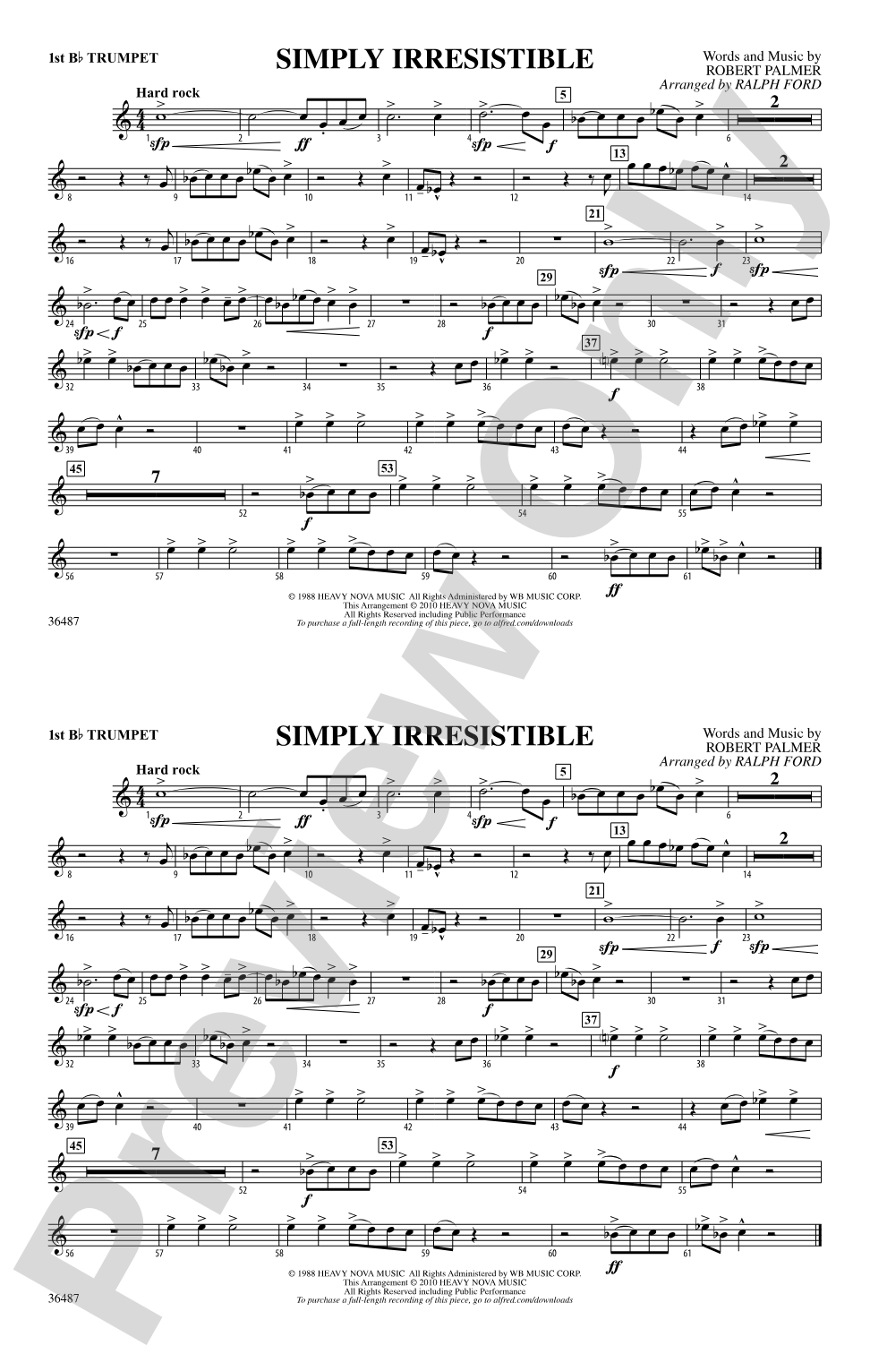 Simply Irresistible: 1st B-flat Trumpet