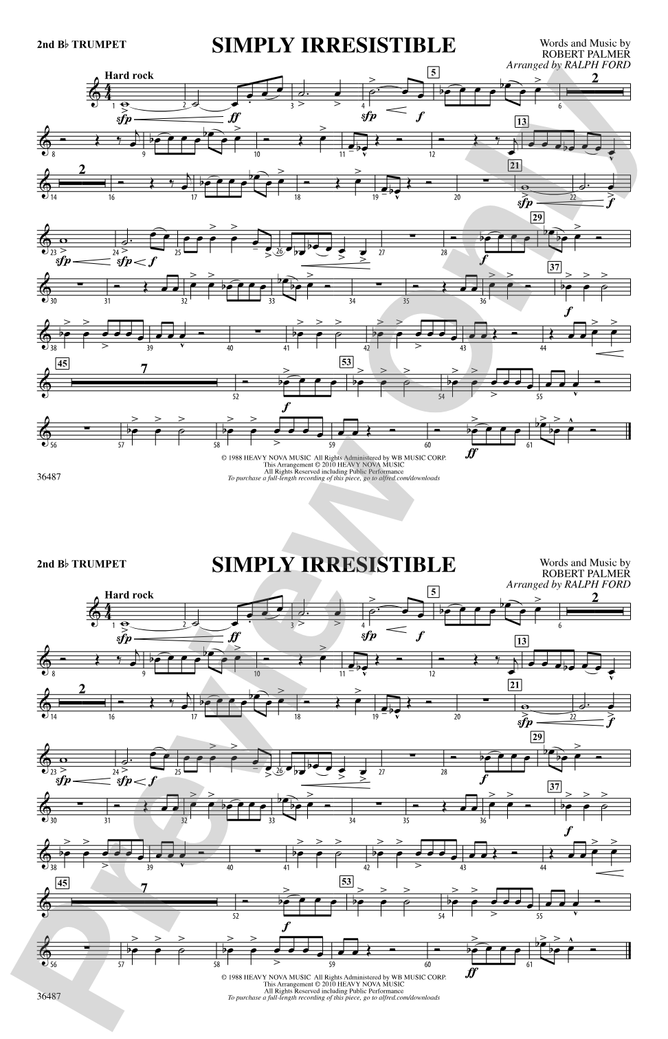 Simply Irresistible: 2nd B-flat Trumpet
