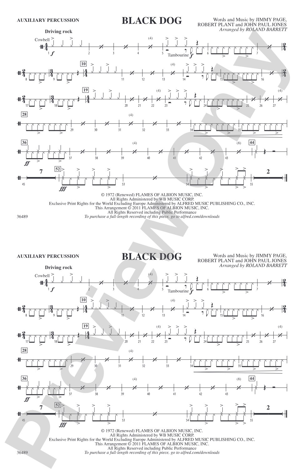 Black Dog: Auxiliary Percussion