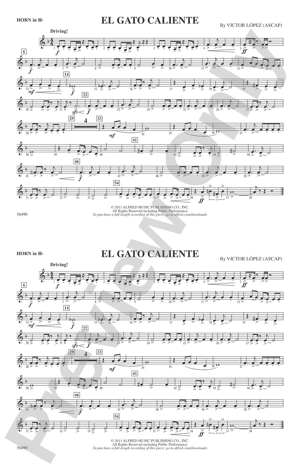 El Gato Caliente: Horn in B flat