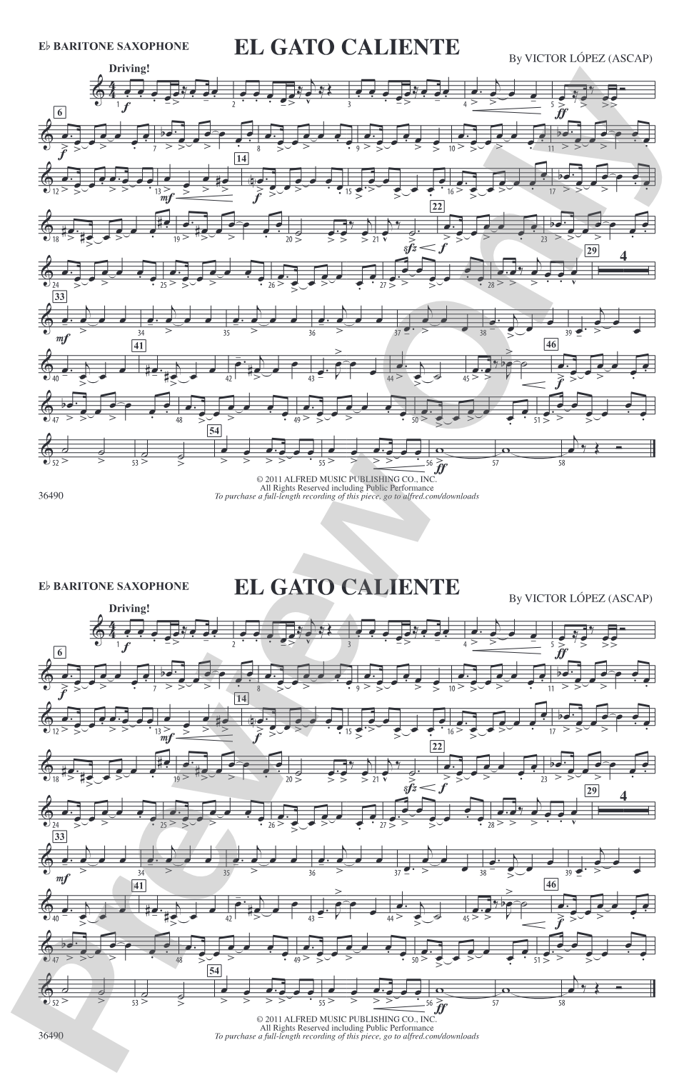 El Gato Caliente: E-flat Baritone Saxophone