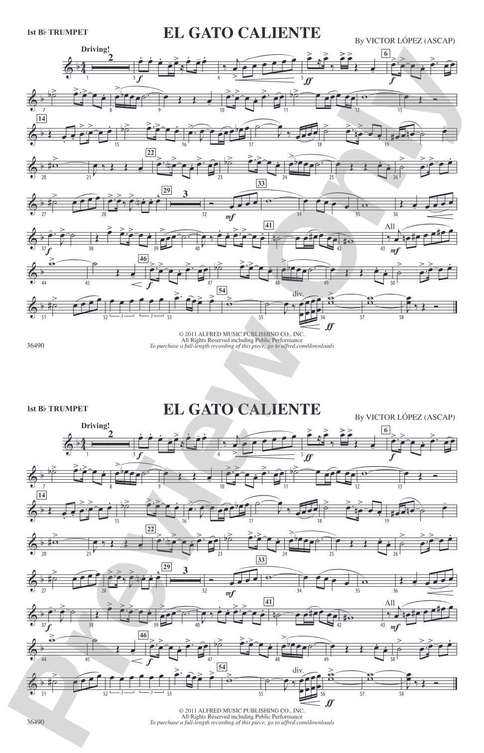 El Gato Caliente: 1st B-flat Trumpet