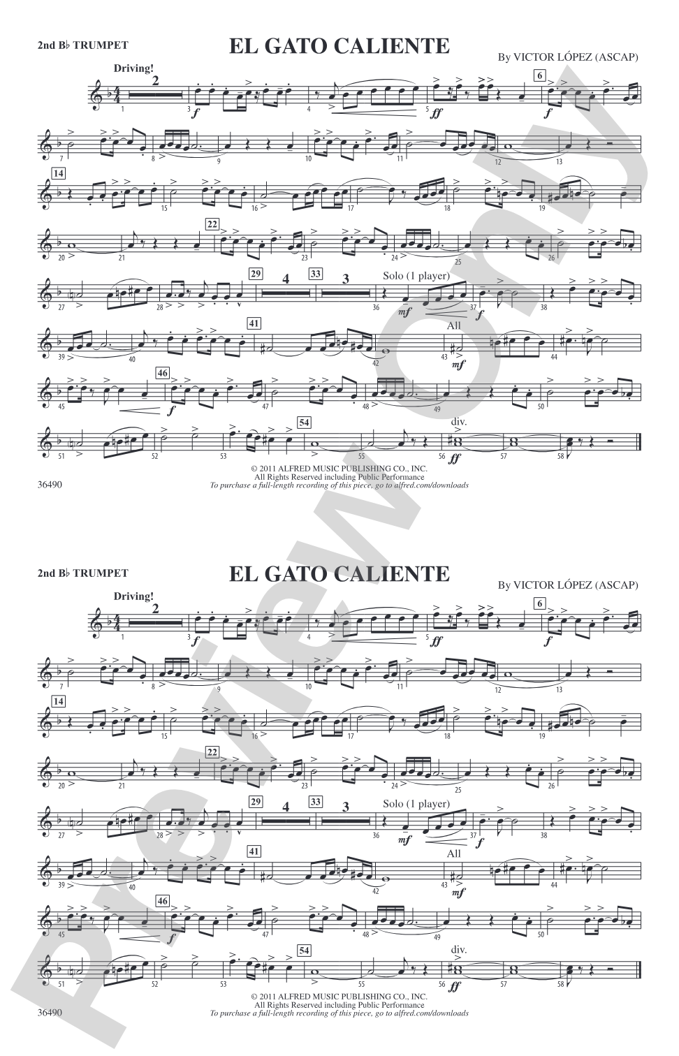 El Gato Caliente: 2nd B-flat Trumpet