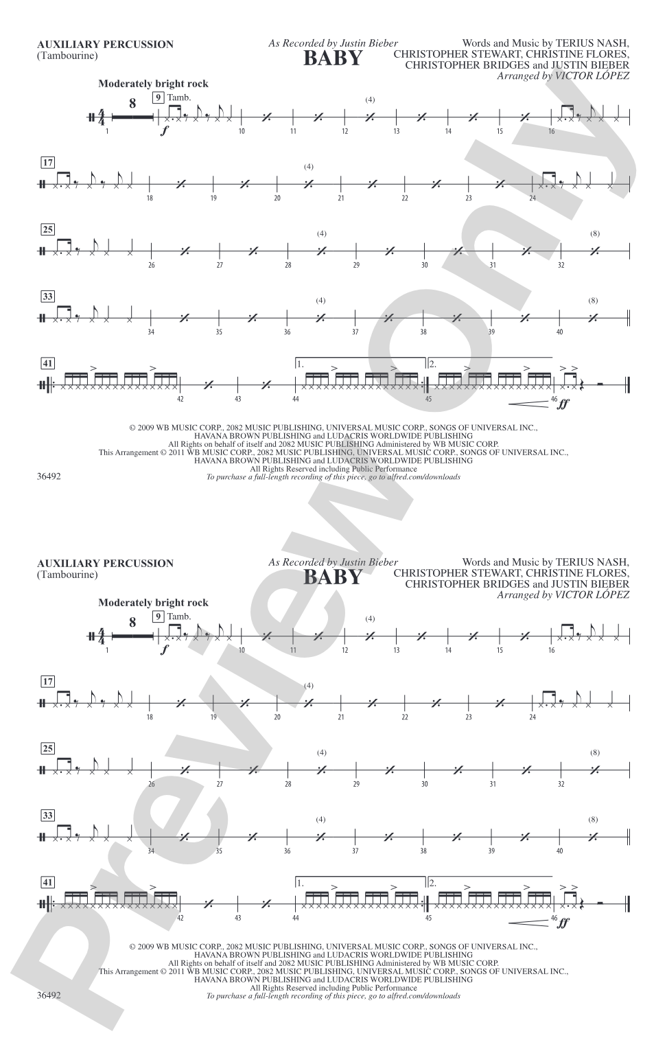 Baby: Auxiliary Percussion