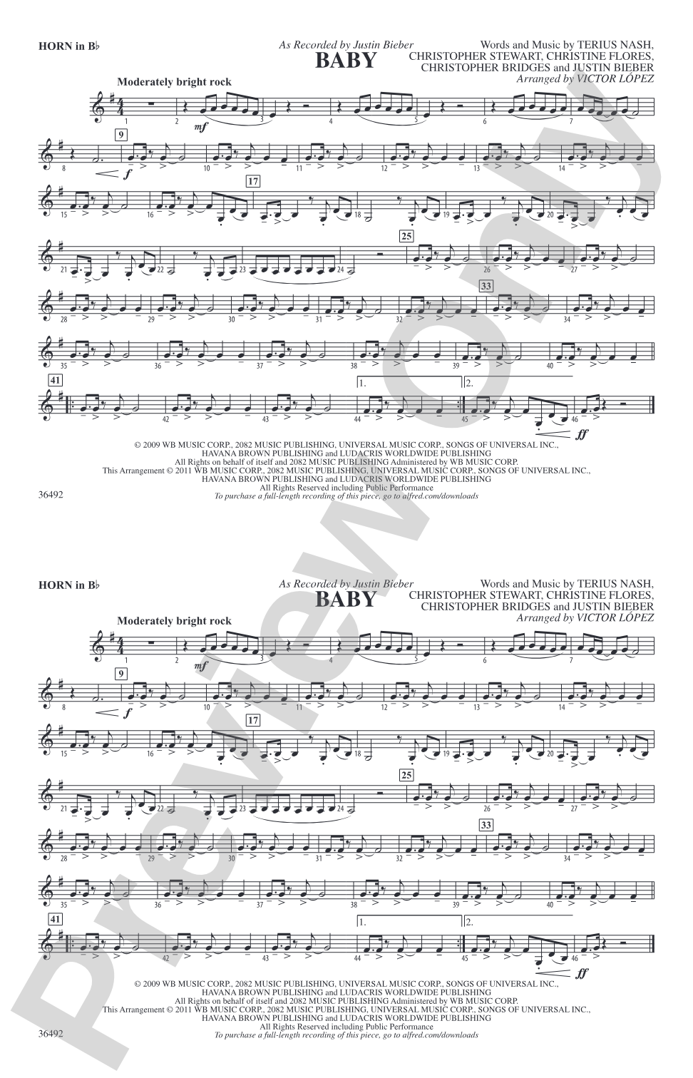 Baby: Horn in B flat