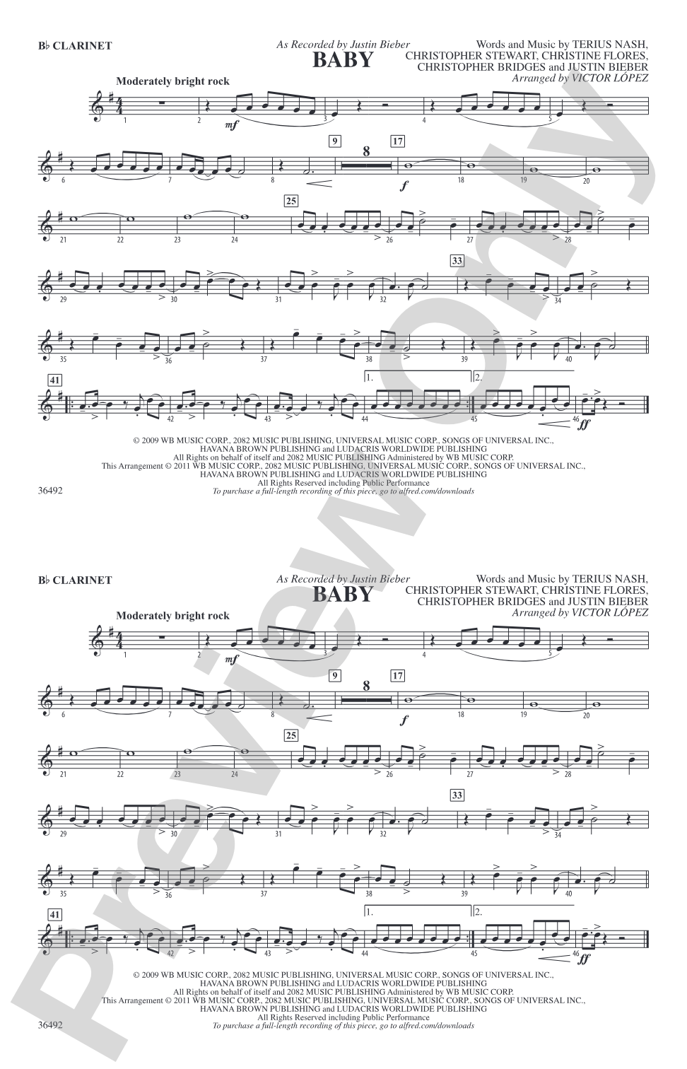 Baby: 1st B-flat Clarinet