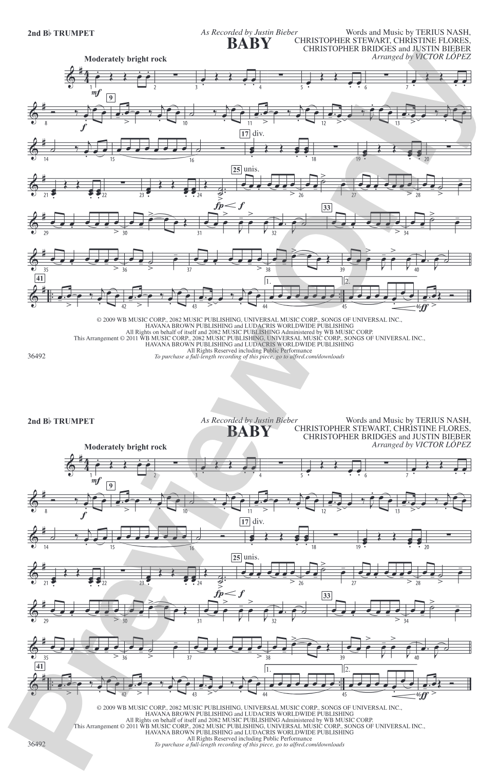 Baby: 2nd B-flat Trumpet