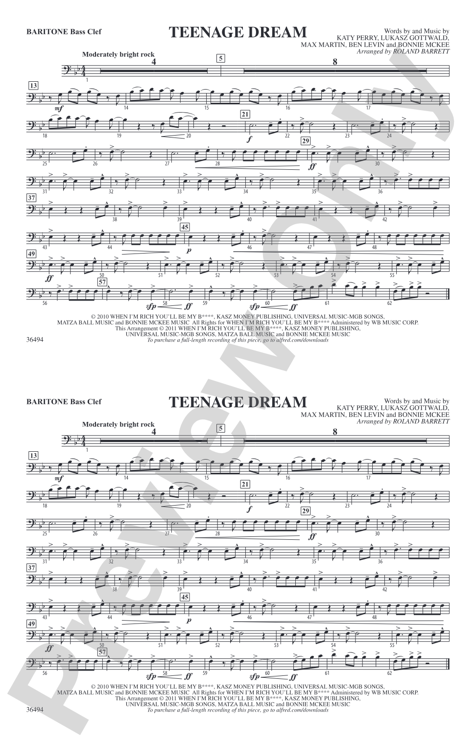 Teenage Dream: Baritone B.C.