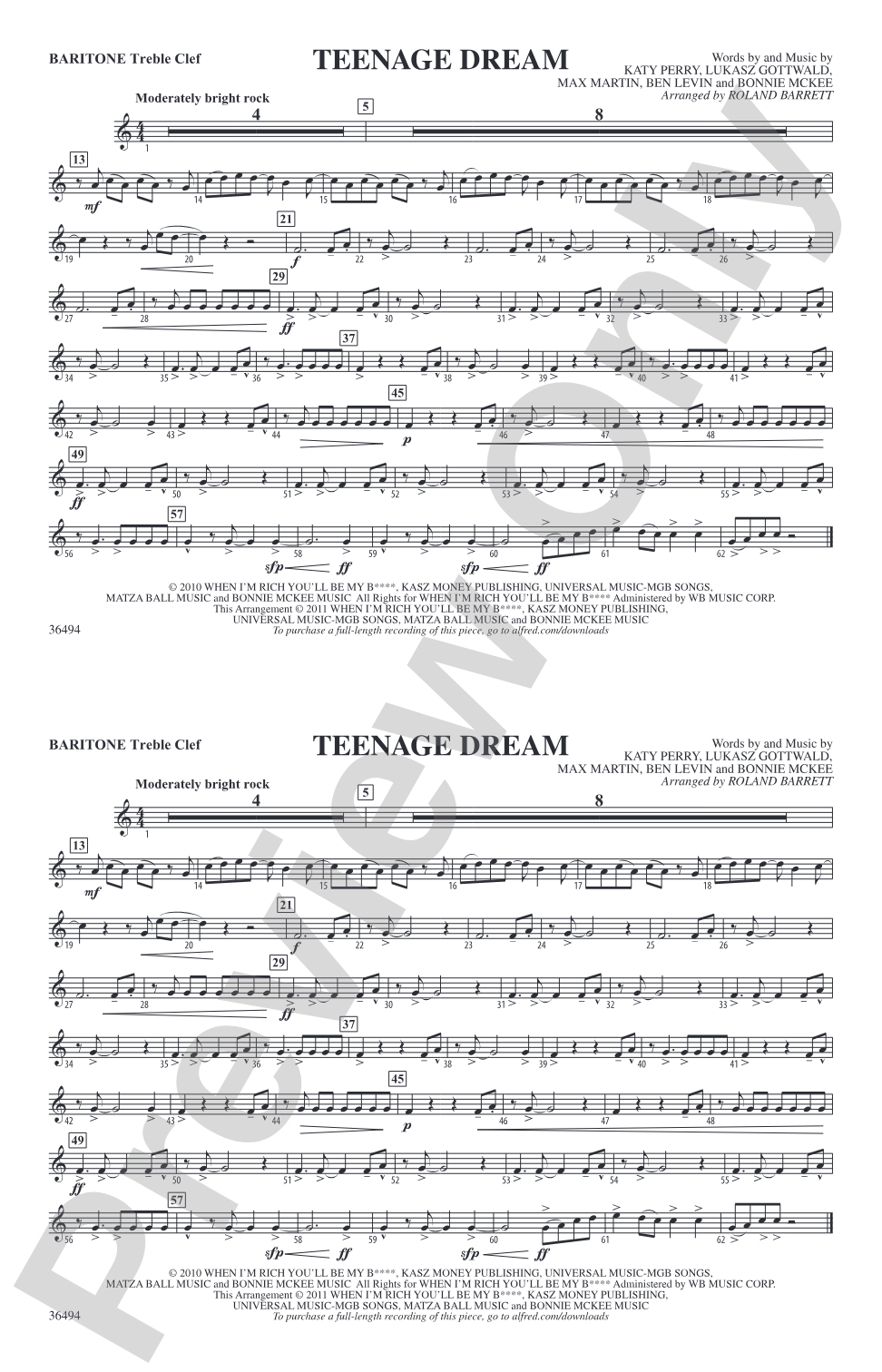 Teenage Dream: Baritone T.C.