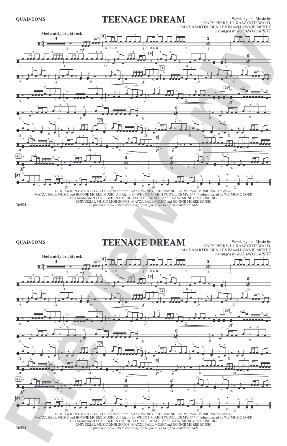 Teenage Dream: Quad-Toms