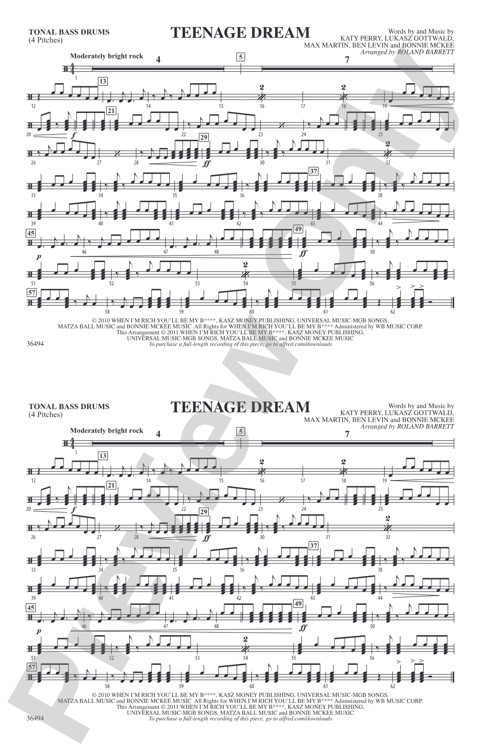 Teenage Dream: Tonal Bass Drum