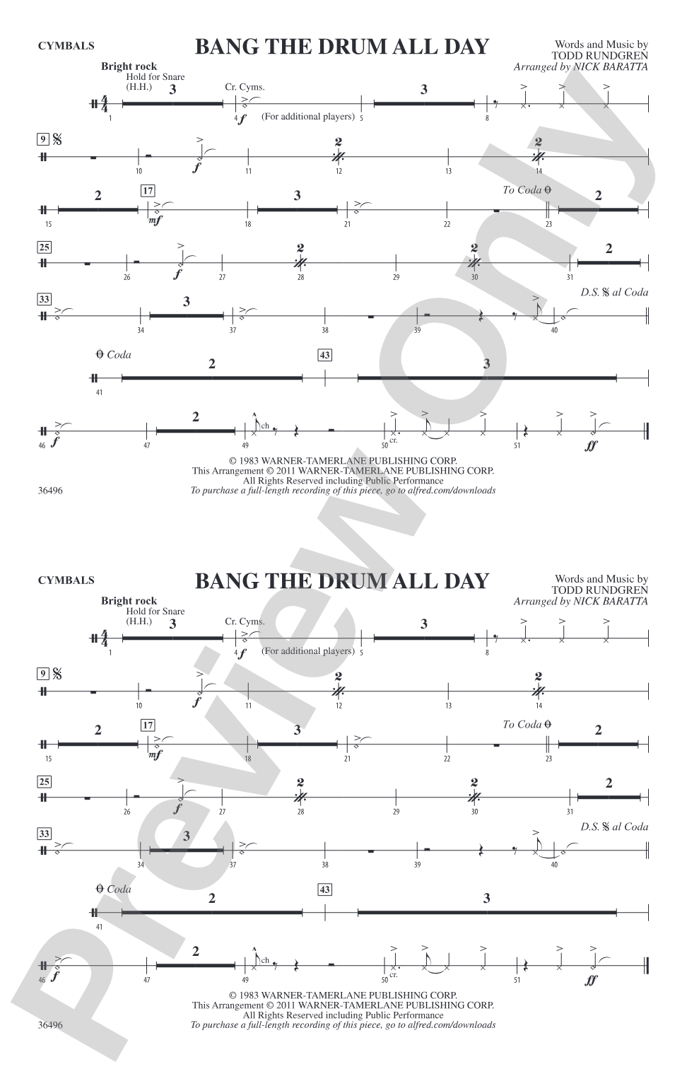 Bang the Drum All Day: Cymbals