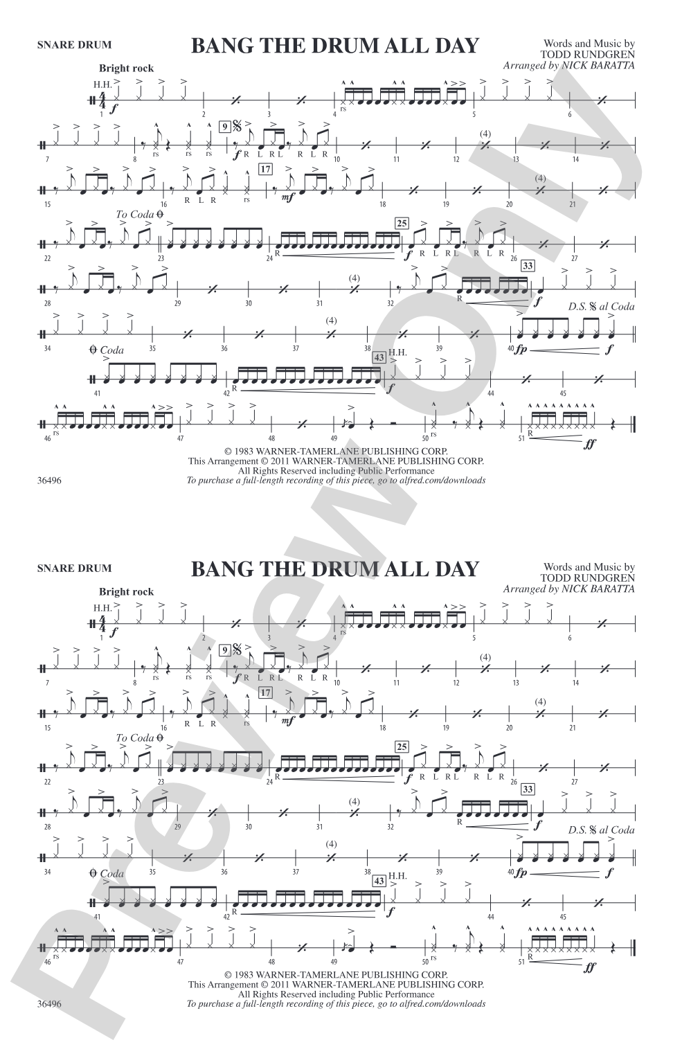 Bang the Drum All Day: Snare Drum