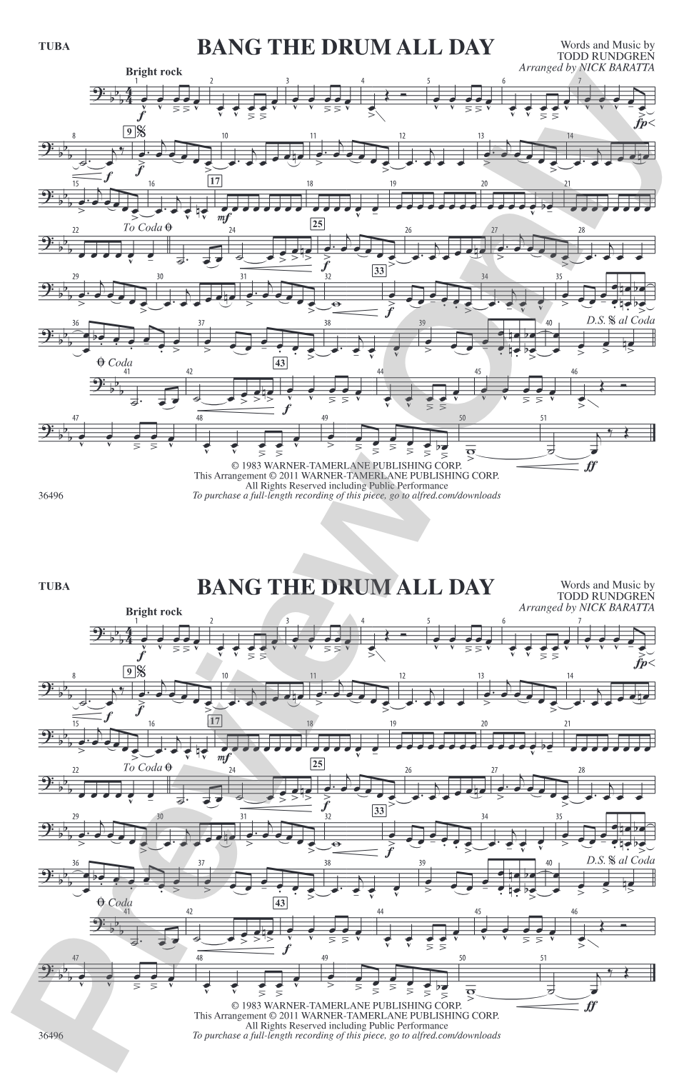 Bang the Drum All Day: Tuba